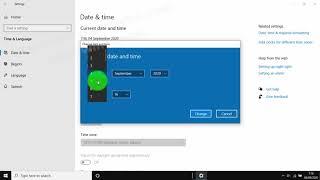 Windows 10 Home : How to set the date and time manually