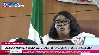 FULL SPEECH: Mojisola Meranda Resigns As Speaker Of Lagos Assembly