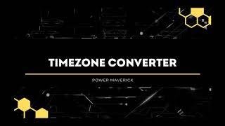 Timezone Converter - PCF Control