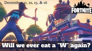 Will we ever eat a "W" again? | Fortnite | 12/11, 12, 15, & 16