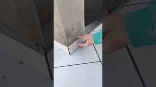 Installation of corner 45 ceramic tiles #tiles #construction #interiordesign #diy