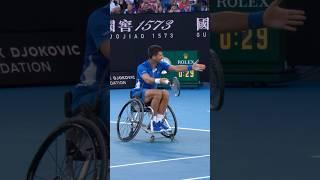 Novak Djokovic plays WHEELCHAIR tennis 