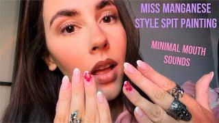 ASMR- @MissManganese style spit painting (chaotic, ring sounds, stutters)//minimal mouth sounds