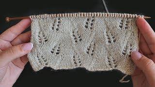 «Колоски» узор спицами | «Spikelets» knitting pattern