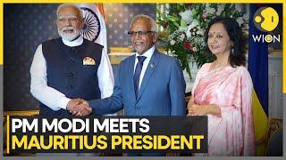 PM Modi Mauritius Visit: Modi Meets Mauritius President Dharam Gokhool | WION