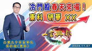 冷門股春天來囉！東科、研華、XX《一言興邦》蔡彰鍠(豐勝) 20241107