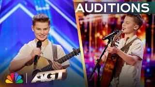 13-Year-Old Chase Varnes Wins Over The Judges With "Life Goes On" by Ed Sheeran | AGT 2025