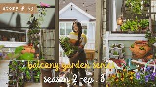 ‍ Small Balcony Vegetable Garden | Saving My Seedlings + Planting Herbs & Flowers | S2 Part 3