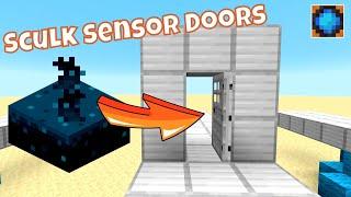 Minecraft Sculk Sensor Door Openers Tutorial 4 different versions!