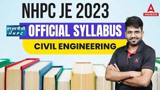 NHPC JE Syllabus 2023 | NHPC JE Civil Syllabus