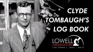 Clyde Tombaugh's Log Book