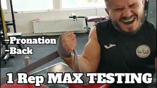 1 Rep MAX Testing: Pronation & Back