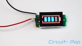 LED Lithium Battery Level Indicator- Circuit-Pop