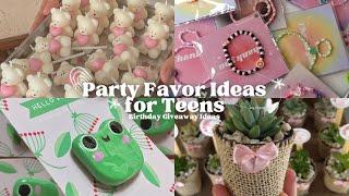 party favor ideas for teens (birthday giveaway ideas ˖°)