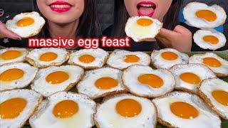 ASMR MASSIVE EGG FEAST *STELLA + LARA 먹방 MUKBANG Eating Sounds