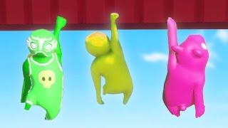 БРОСИЛ ЕГО В МЯСОРУБКУ! УГАР В GANG BEASTS!