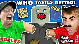 WHO TASTES BETTER? Roblox #29 ZOMBIE RUSH + Hello Neighbor BETA 1st Reaction  FGTEEV 2-in-1 Gameplay