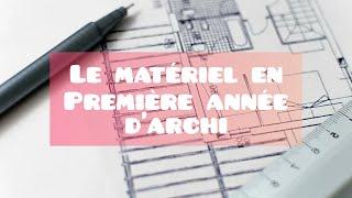 Rentrée en école d'archi : le matériel