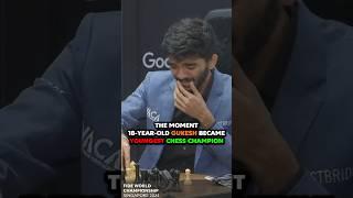 Gukesh STARTS CRYING After BECOMING the YOUNGEST WORLD CHESS CHAMPION EVER in CHESS HISTORY