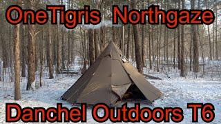 OneTigris Northgaze tent  & Danchel Outdoors  titanium wood stove, winter camp trial