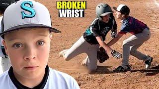 BROKEN WRIST SLIDING into HOME at BASEBALL TOURNAMENT!