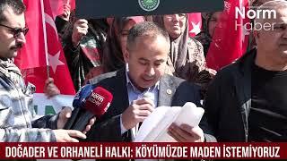 DOĞADER ve Orhaneli halkı: Köyümüzde maden istemiyoruz