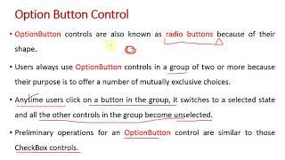 Option button and Check boxes in VB