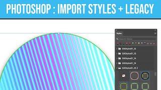 Import Styles And Legacy In Photoshop | How To Tutorial Quick Tips | Graphicxtras