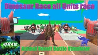 Dinosaur Race all Units race - Animal Revolt Battle Simulator - Den4ik-ARBSimulator