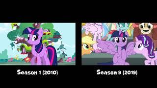 MLP:FiM Intro (Season 1 Vs. Season 9)