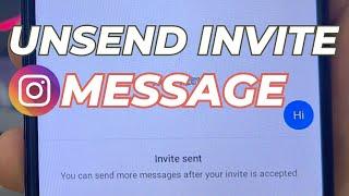 How to unsend invite message on instagram || Remove invite message on instagram