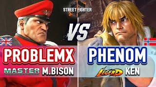 SF6  Problemx (M.Bison) vs Phenom (Ken)  SF6 High Level Gameplay