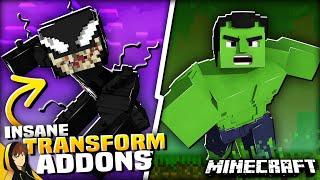 INSANE Venom & Hulk Transformation ADDON!?! | Minecraft BE [1.20]