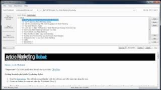 Article Builder by Jon Leger integrated into Article Marketing Robot