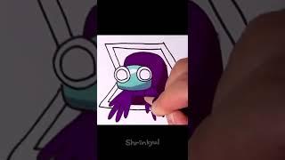 Drawing ROBLOX Rainbow Friends X AMONG US Purple!