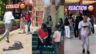 flips in DAV college || funny girls reaction ||@amanbhandarivlogs