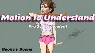 Sarah Boone Plays Victim with Family Court Judge: Boone v Boone