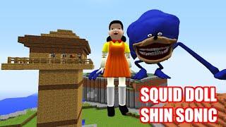 SURVIVING FROM SHIN SQUID GAME DOLL & SHIN SONIC ARRIVAL in Minecraft - Gameplay Coffin meme!