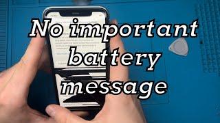 iPhone battery replacement without Important battery message