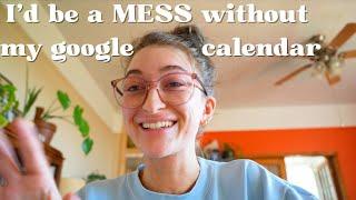 how I use google calendar as my second brain || ADHD-friendly calendar set-up