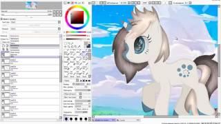 Обработка пони в Paint tool sai #1