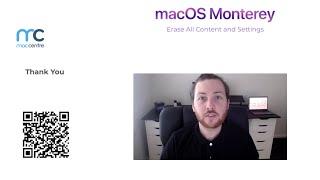 Mac Centre: macOS Monterey Erase Content and Settings.