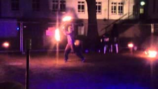 Evil Flames WorkshopConvention "open stage" Double Staff performance