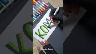 Komal ️ Name Art Calligraphy #komal #nehaartgallery #brushcalligraphy #lettering #shorts