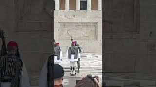 Evzones Greek Presidential Guard ( Τomb of Unknown Soldier ) Monument in Athens   25 - 12 -2024