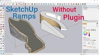 Modeling Ramps In SketchUp Without Plugins | make Slope Path