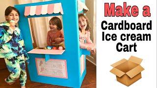 DIY Crafts | How to make ice cream cart out of cardboard | Foldable play shop