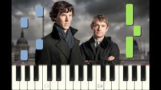 piano tutorial "SHERLOCK OPENING : THE GAME IS ON" 2010, BBC, with free sheet music (pdf)