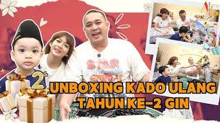 UNBOXING KADO ULANG TAHUN KE-2 GIN  - AG VLOG - Adiez, Gilang, Gin