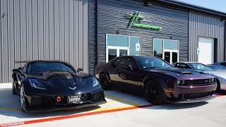 Tour of a racecar performance shop! Plus rare cars in car meet